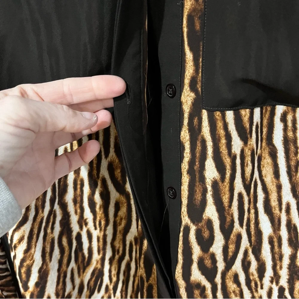 Brown and black long sleeve button up - Picture 9 of 11